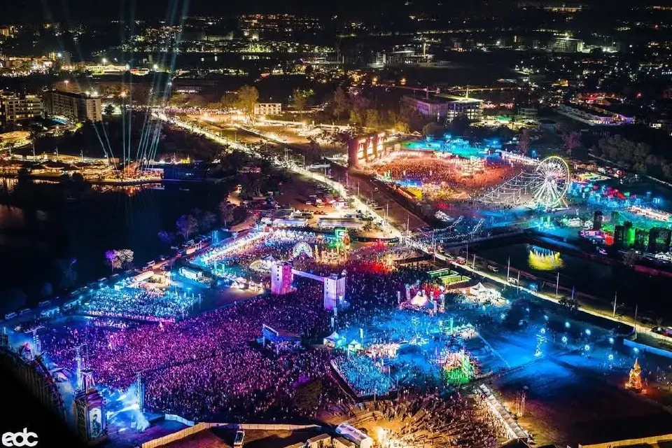Large-scale event, concert and festival lighting design at an outdoor music festival in Thailand